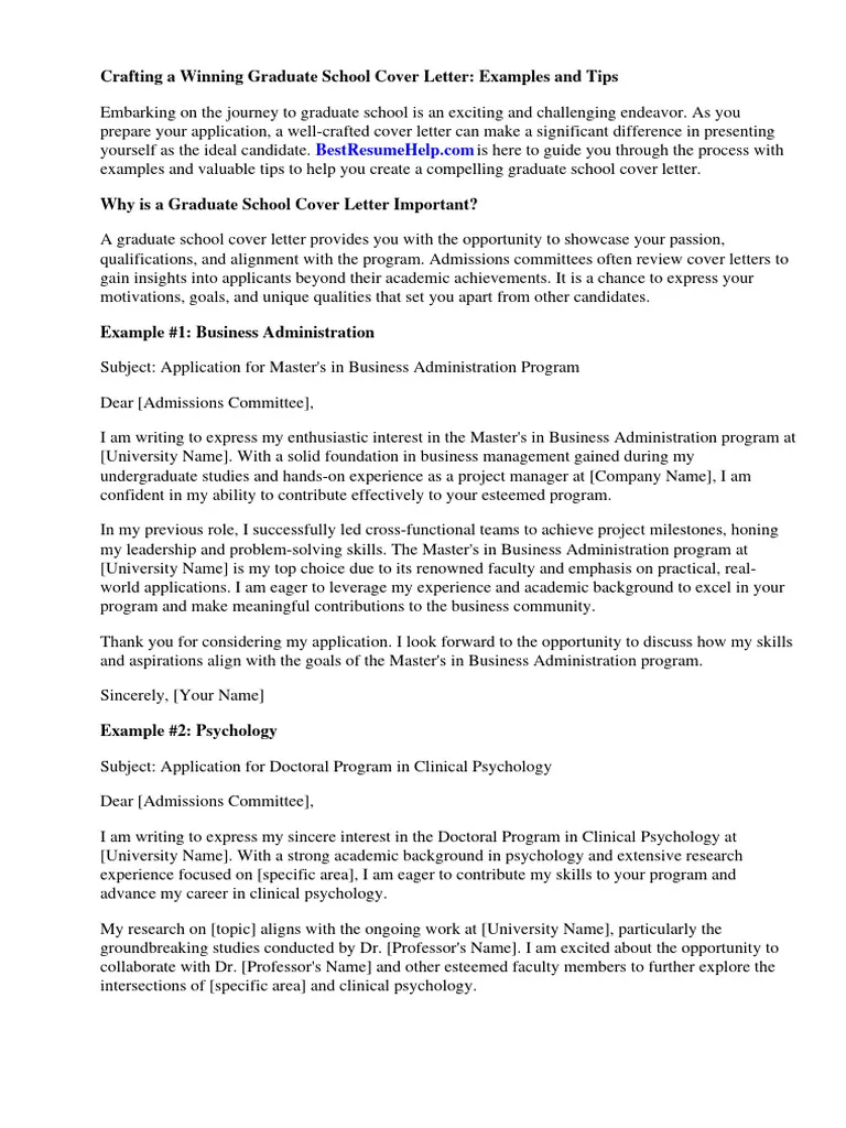 37497 grad school cover letter writing