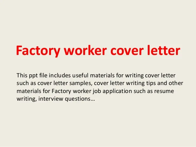 37507 factory worker cover letter header