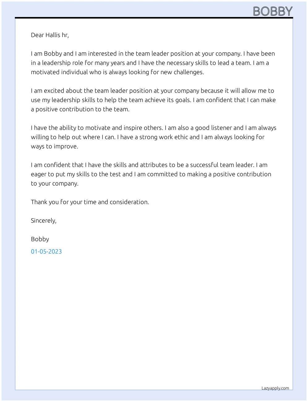 37508 formatting cover letter