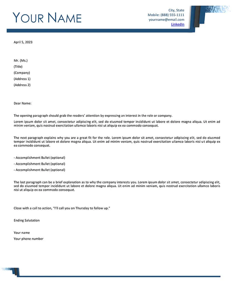 37518 executive cover letter formatting