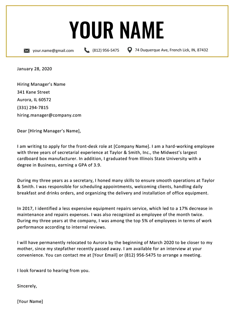 37524 relocation cover letter elements