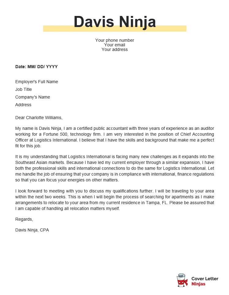 37524 relocation cover letter skills