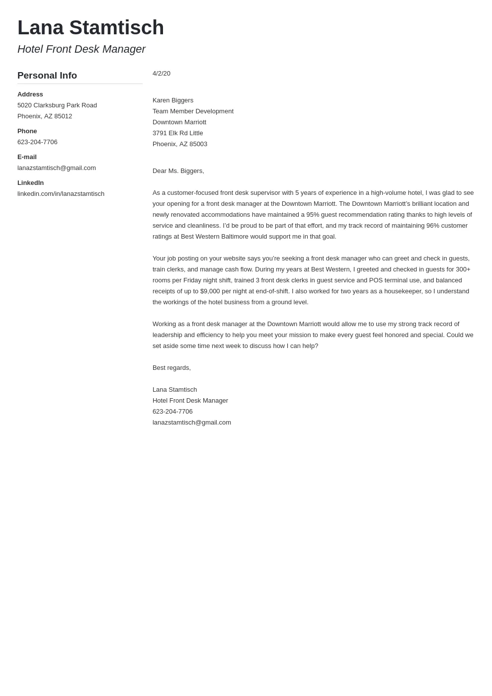 37540 hotel cover letter example