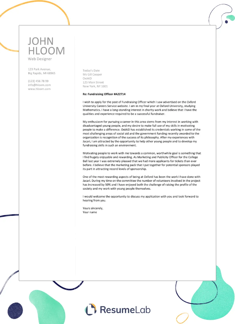 37541 creative cover letter template