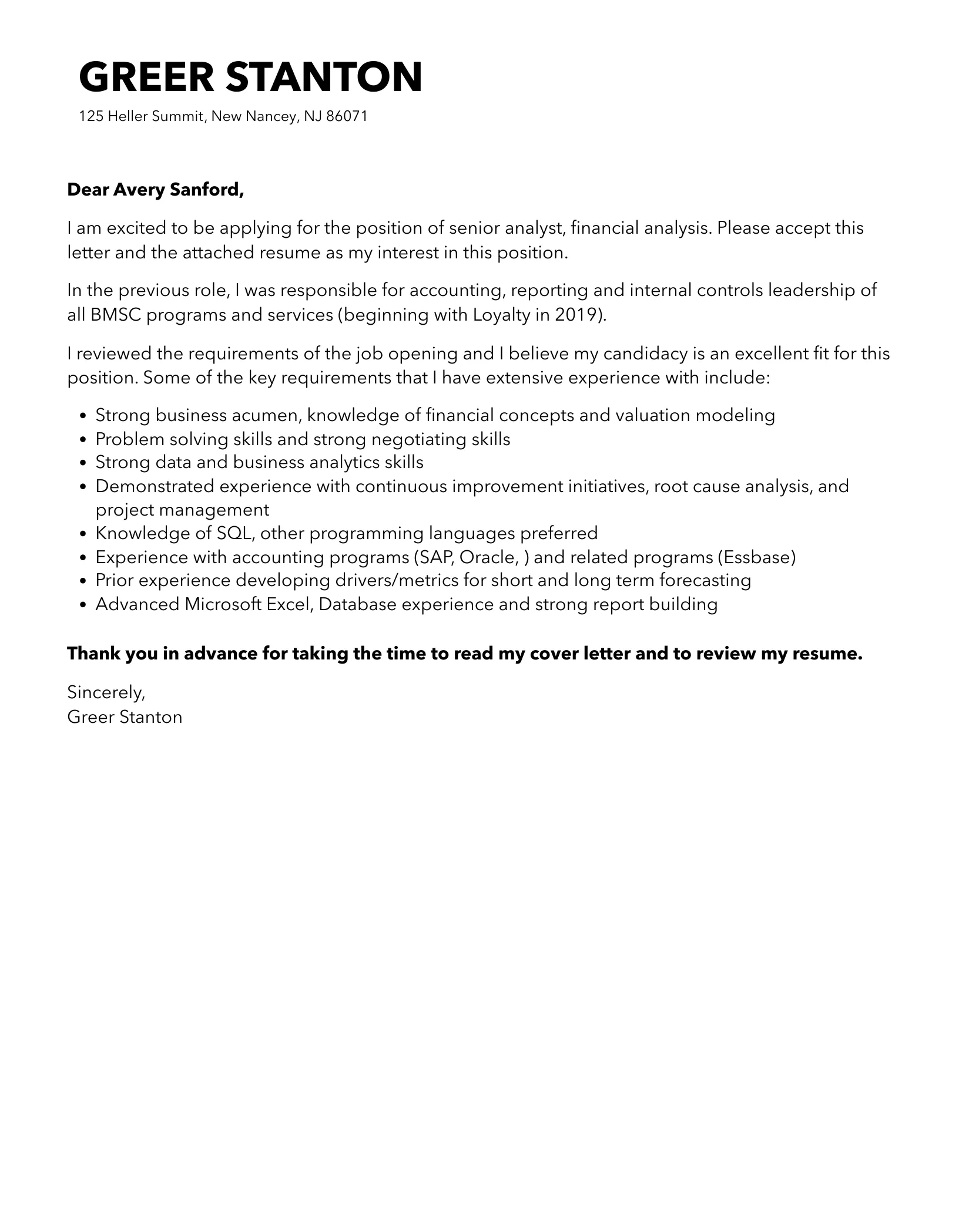 37551 cover letter senior financial analyst 4