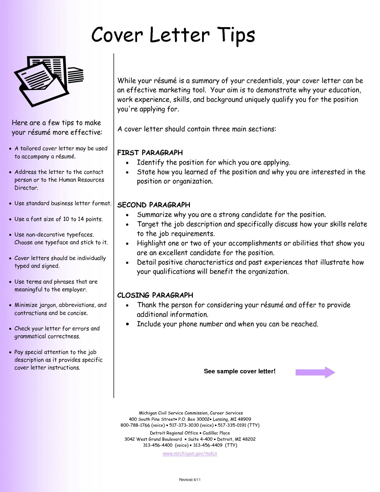 37576 cover letter purpose