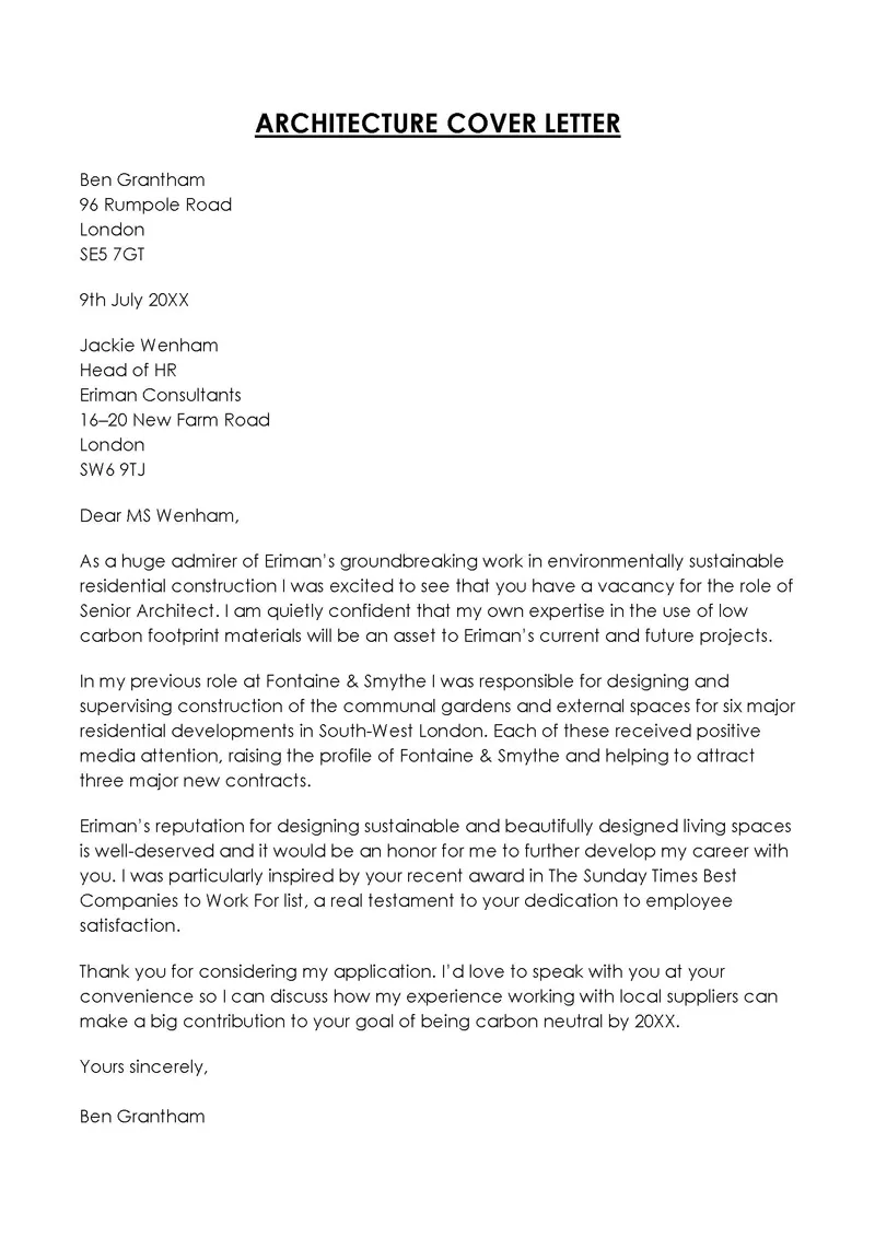 37577 cover letter architect action verbs