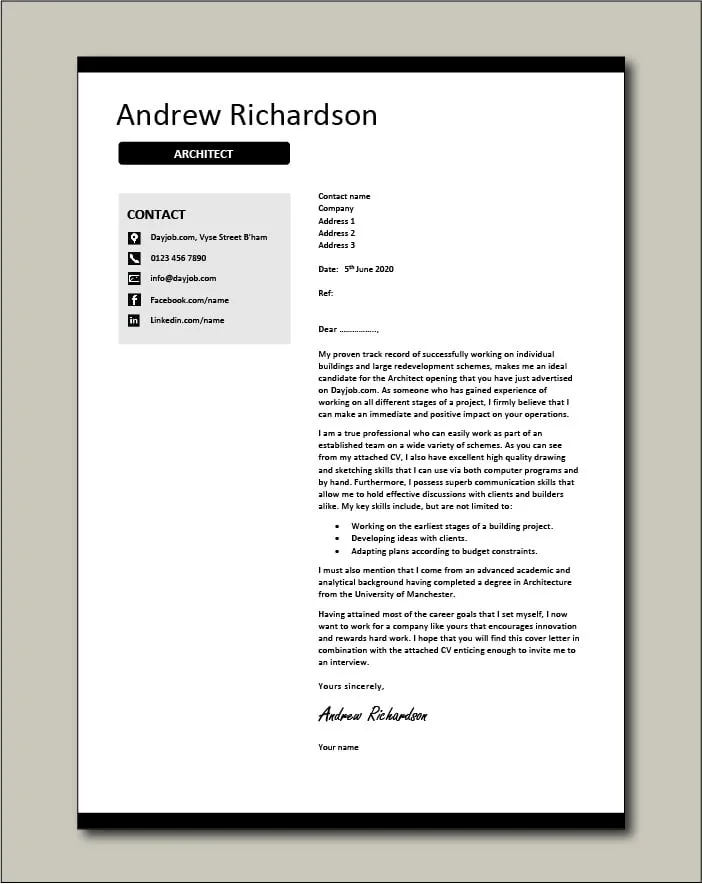 37577 cover letter architect readability