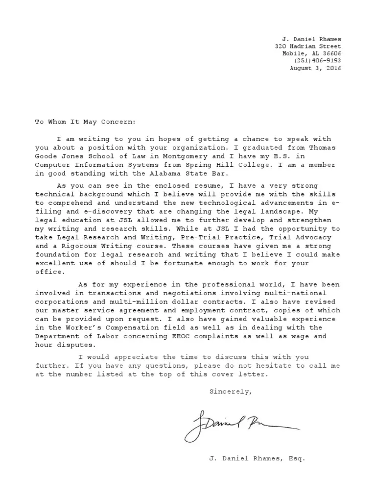 37599 formatting affidavit cover letter