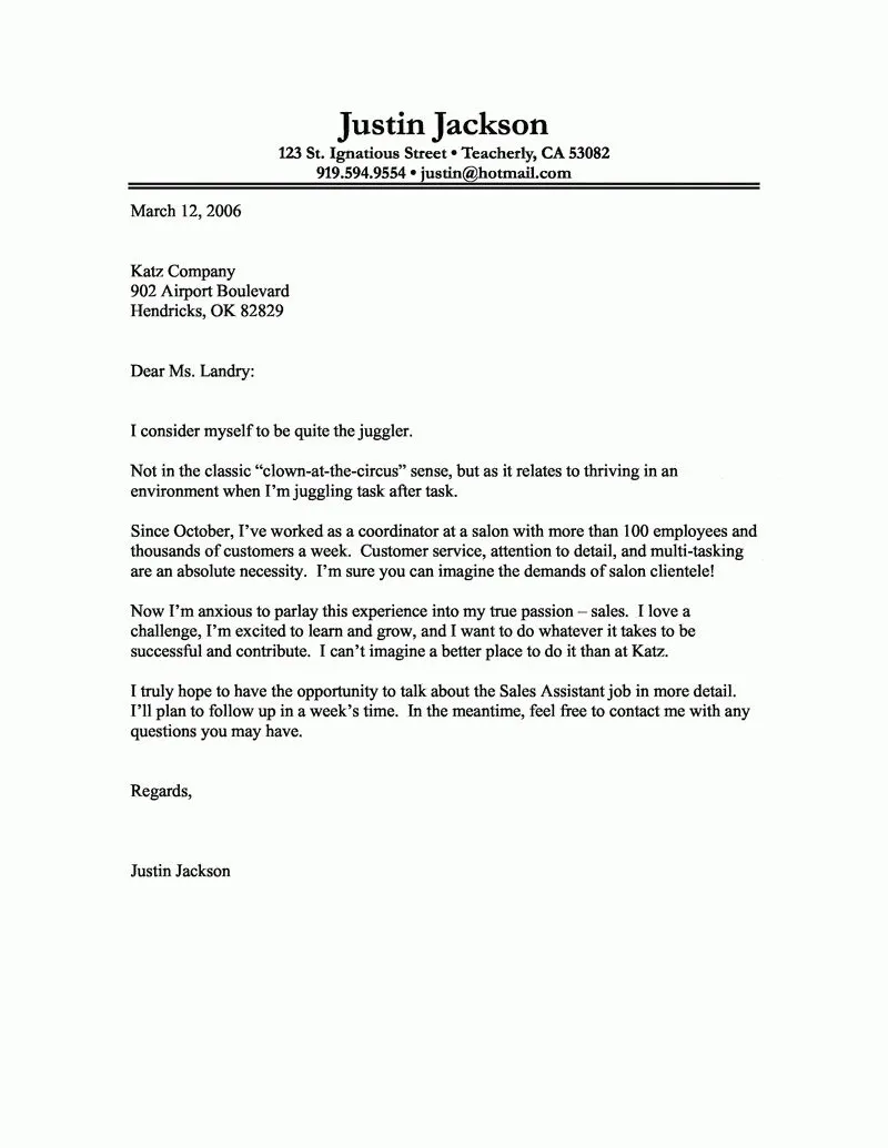 37610 enthusiasm cover letter