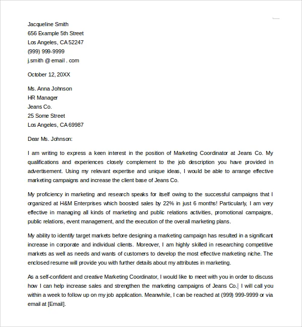 37626 cover letter components