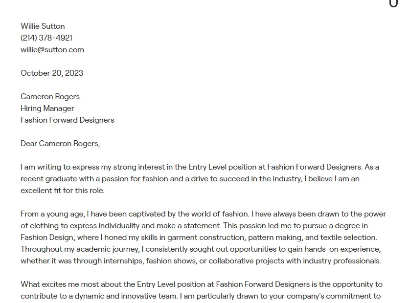 37626 cover letter formatting tips