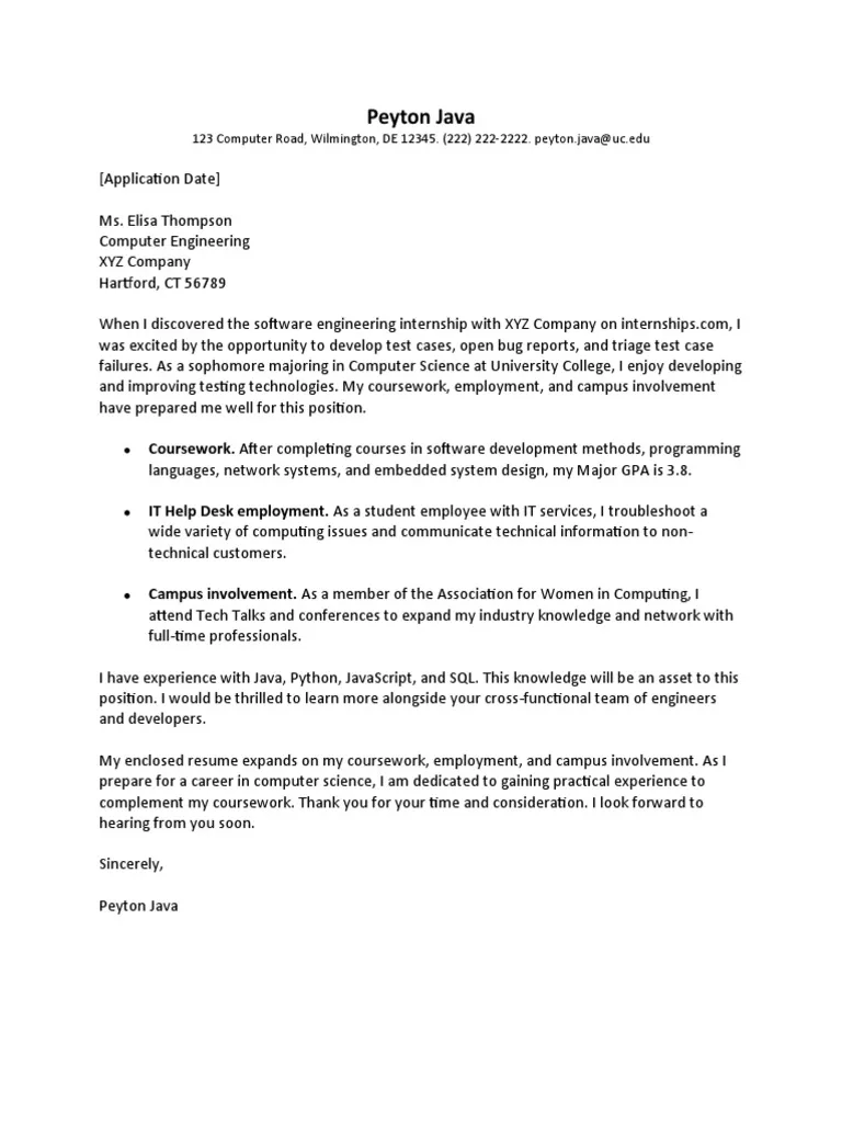 37628 computer science cover letter new grad formatting