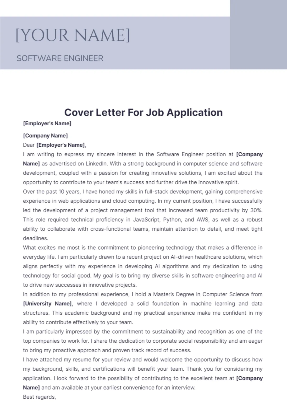 37629 resume and cover letter