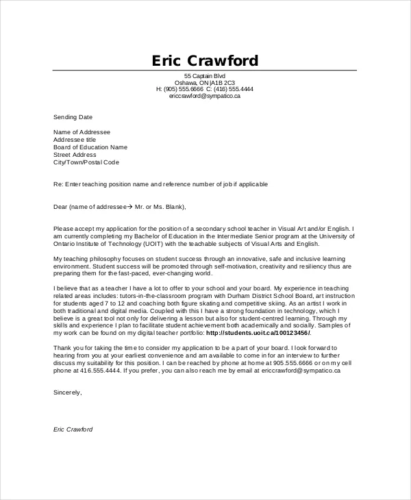 37639 cover letter formatting