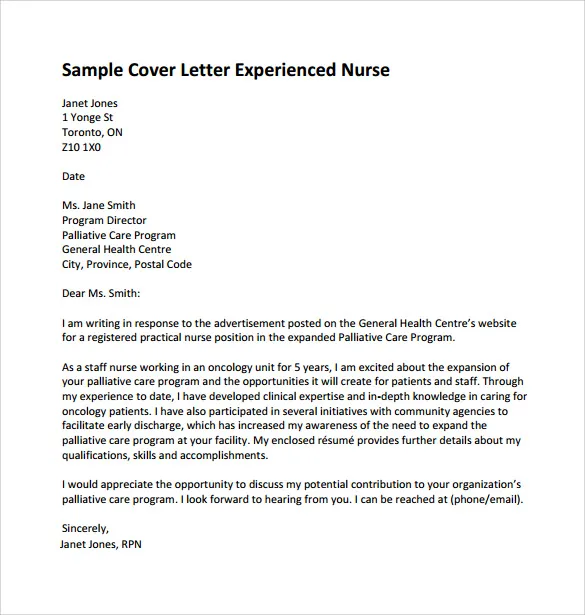 37641 nurse writing cover letter