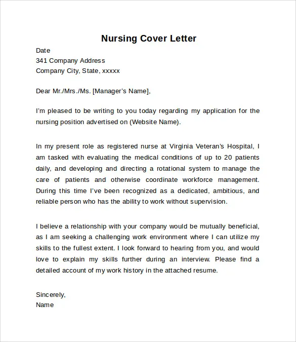 37641 nursing cover letter header