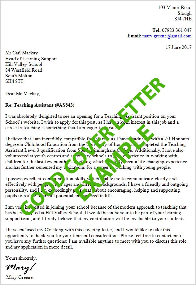 37645 tailoring cover letter