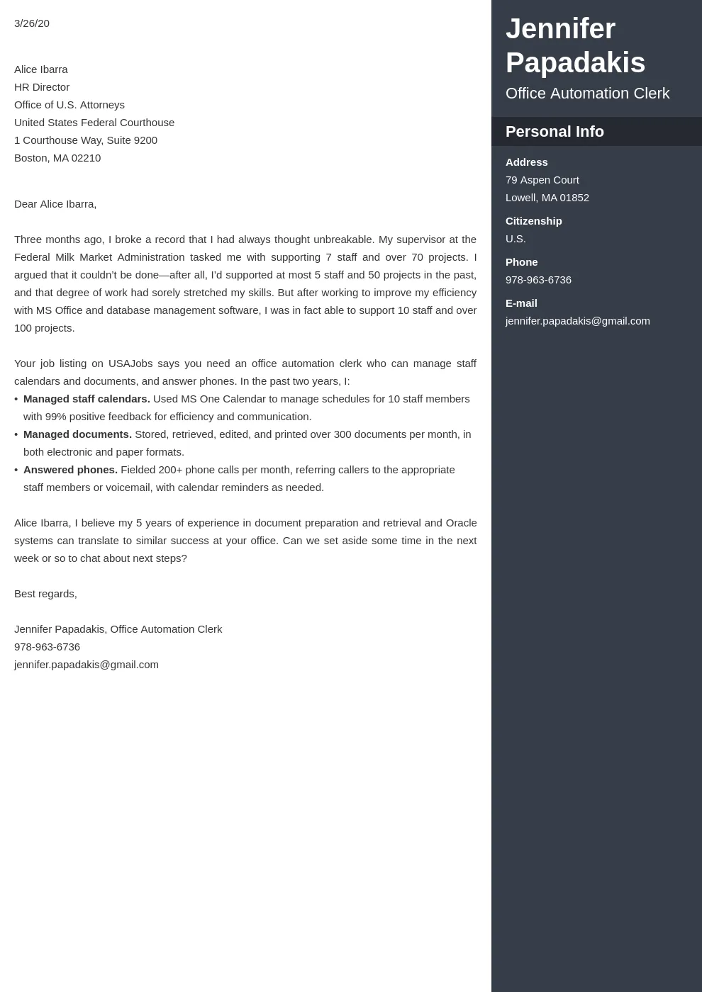 37647 federal cover letter vs private