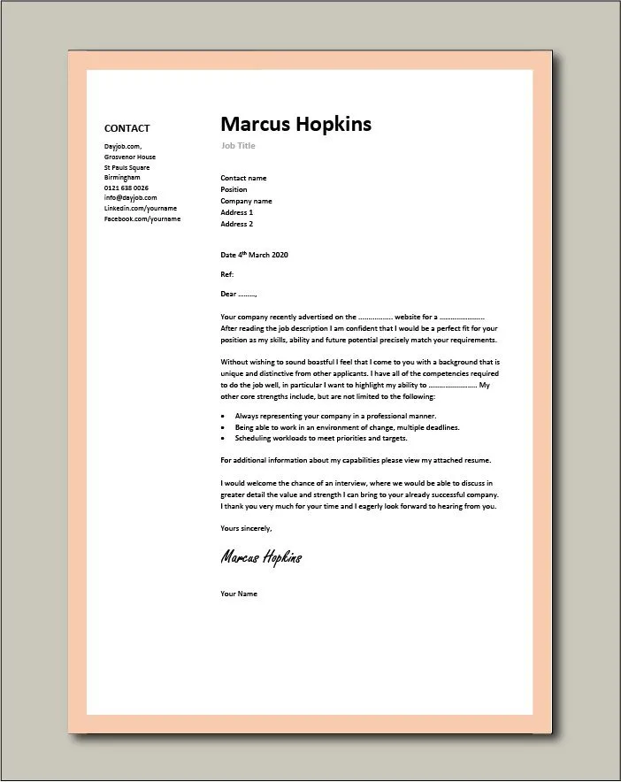 37649 tailoring cover letter