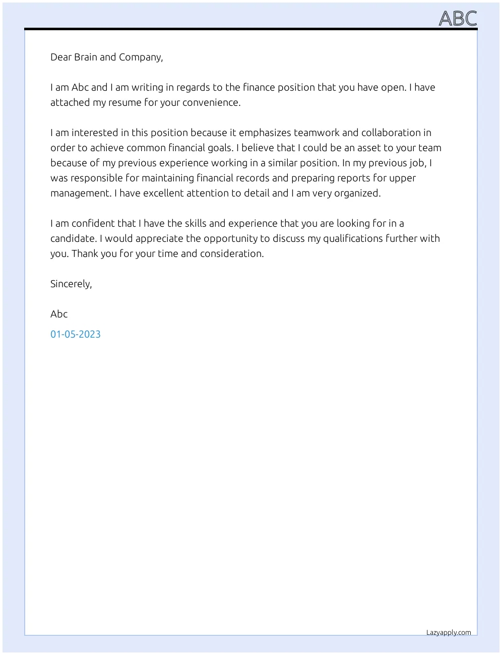 37667 cover letter structure