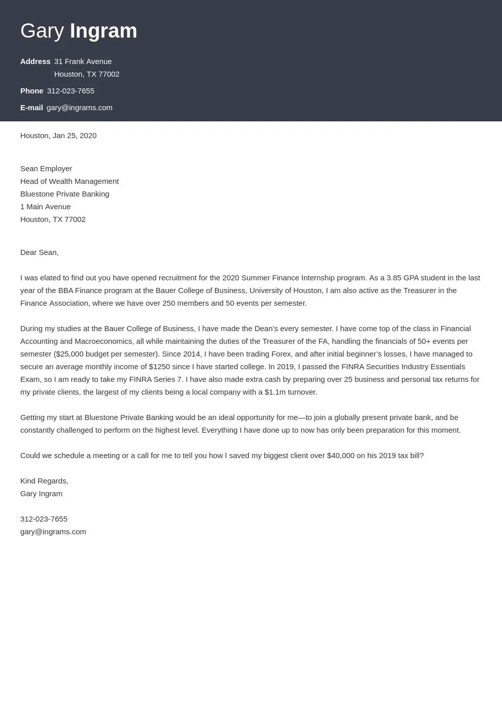 37667 formatting cover letter