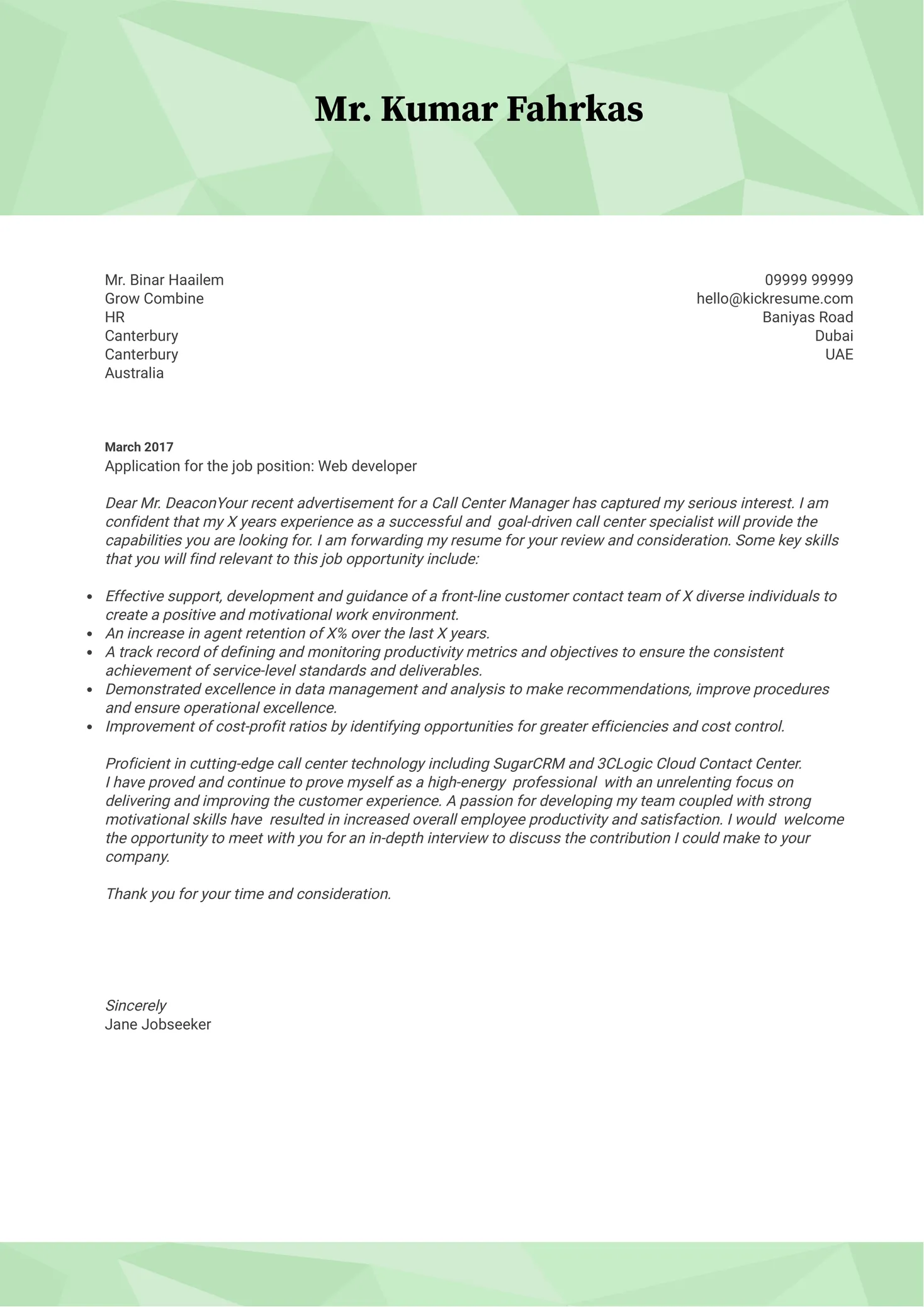 37671 web dev cover letter header