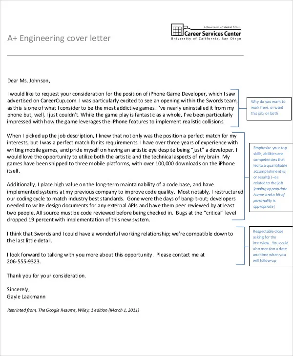 37686 engineer cover letter passion