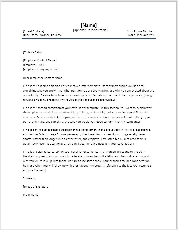 37693 cover letter structure