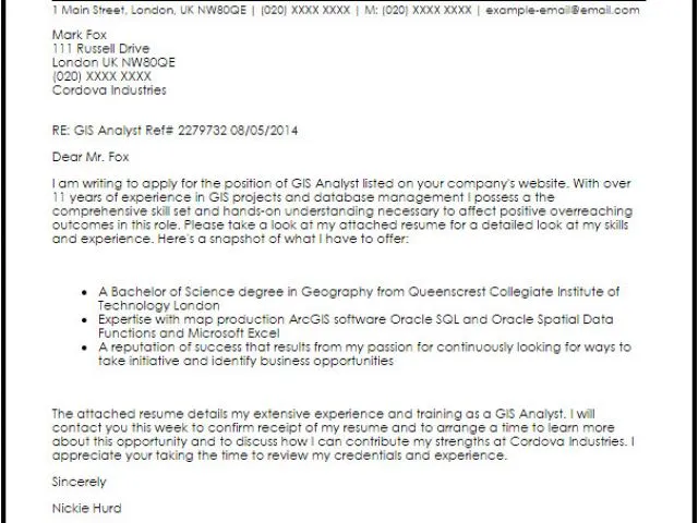 37697 gis technician cover letter writing