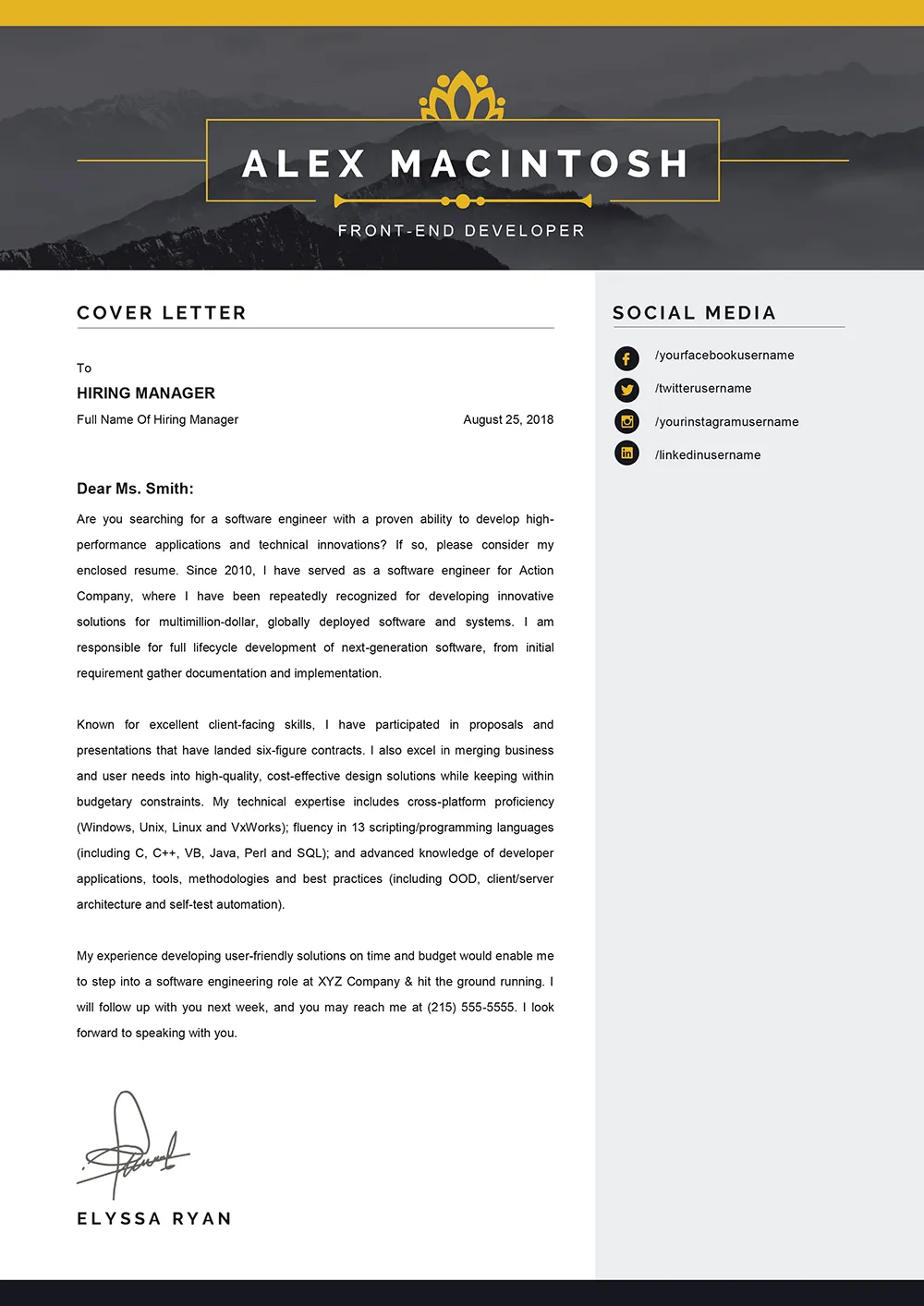 37709 modern cover letter template word 5
