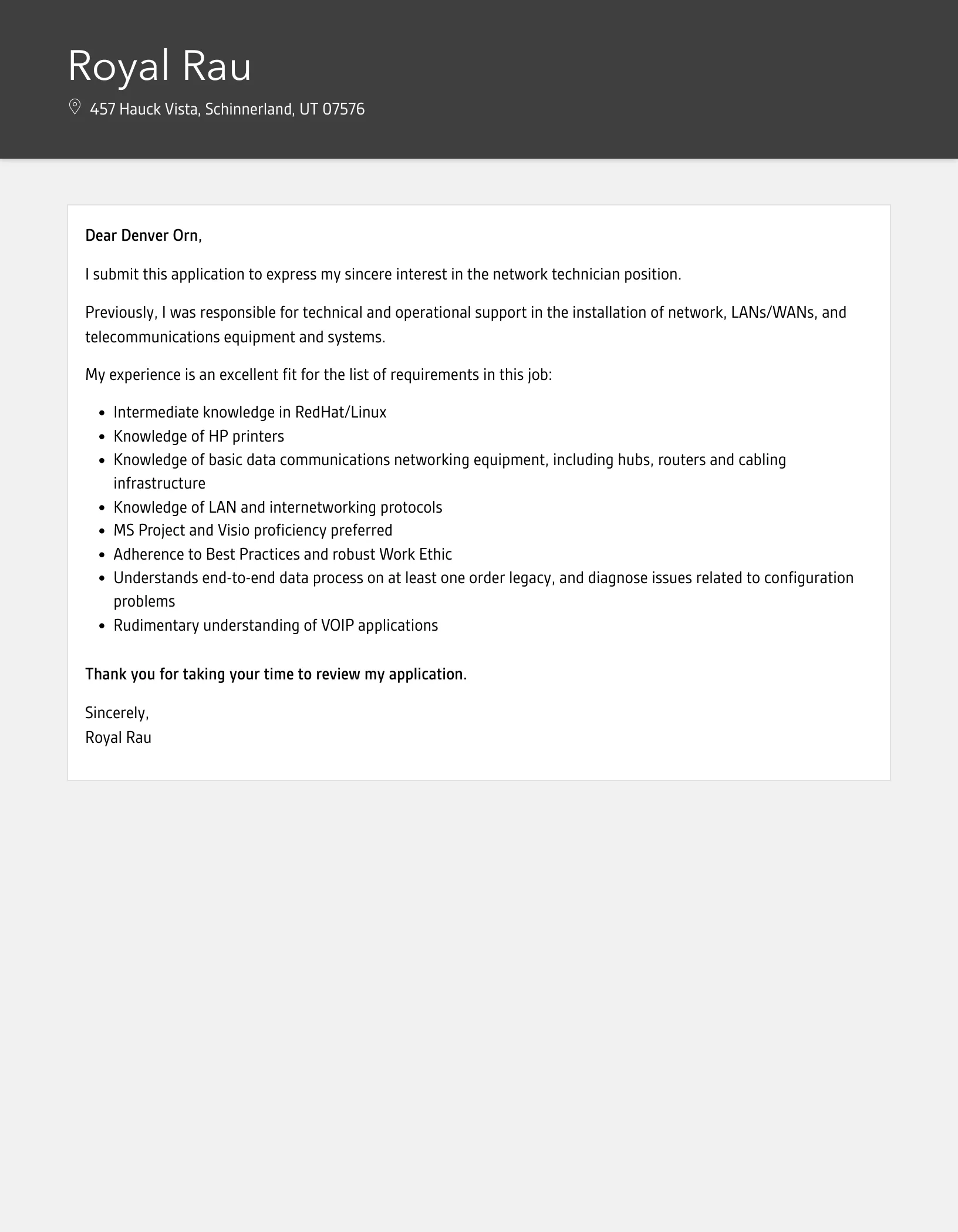 37710 cover letter formatting