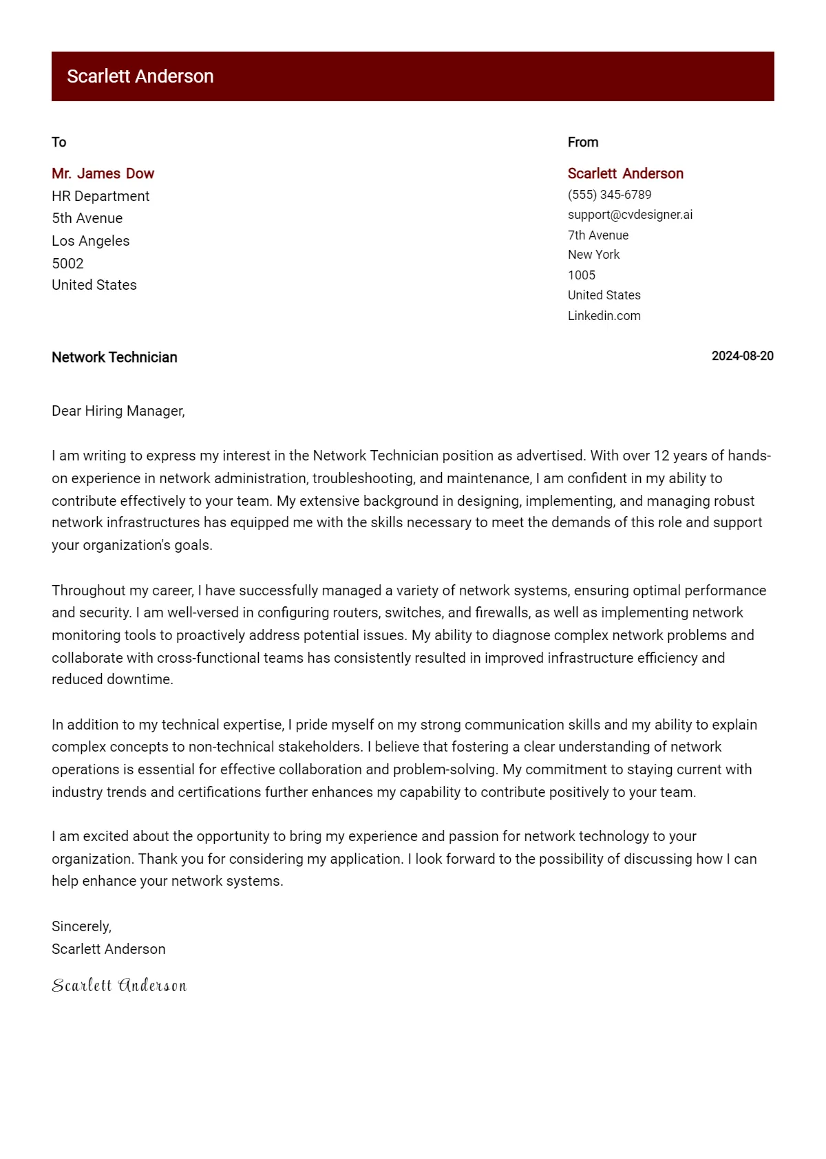 37710 network technician experience