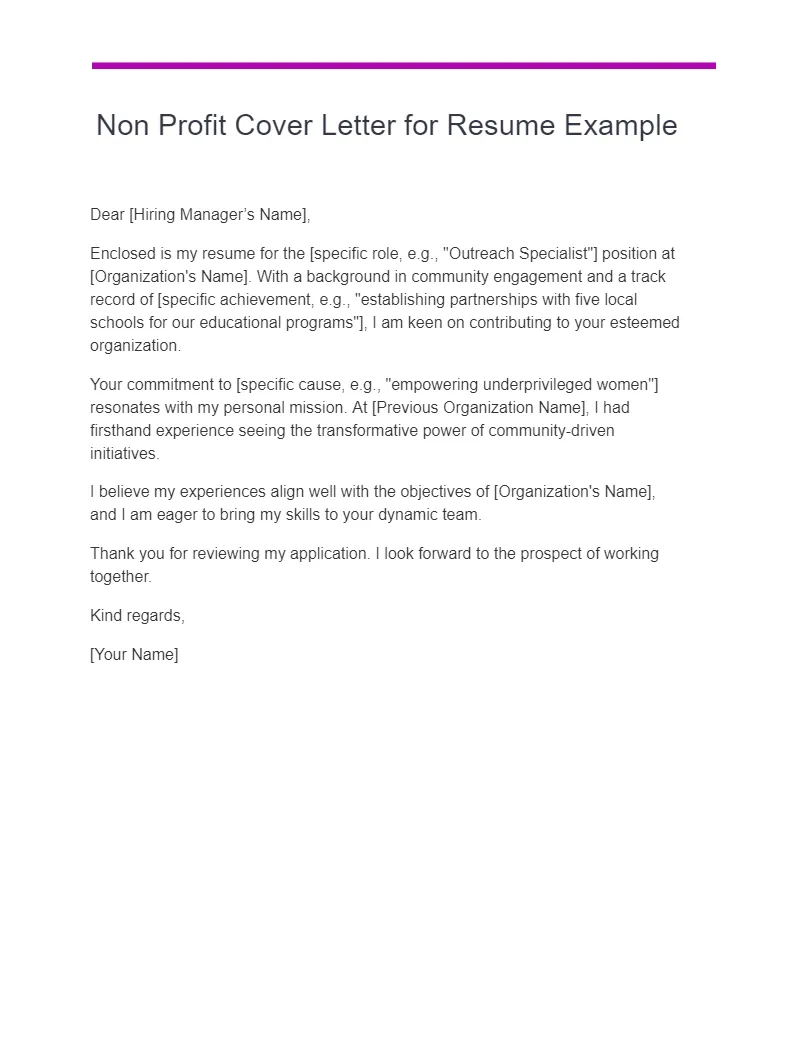 37742 nonprofit cover letter formatting