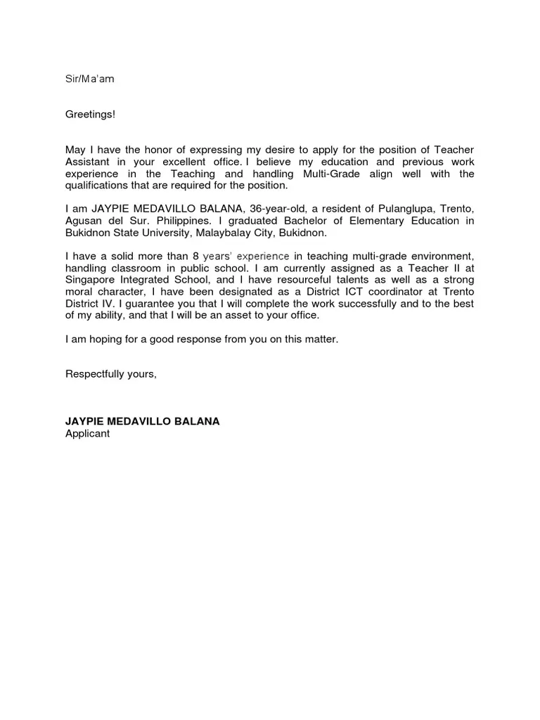 37765 job description cover letter